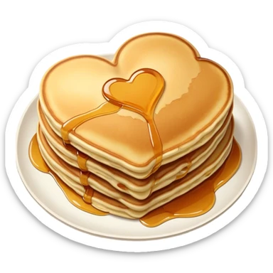 Heart shaped pancakes sticker