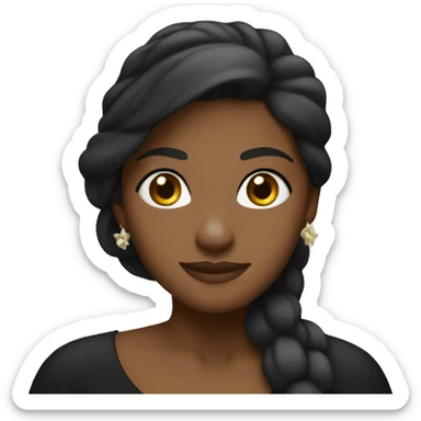 Jasmine in all black sticker