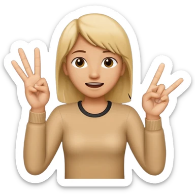 WEST SIDE SINGG WITH FINGERS. a W with one Hand🖐️ sticker