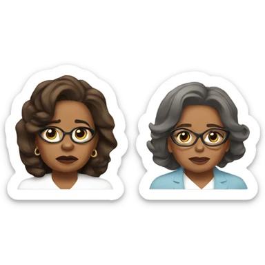 Oprah and Kamala sad sticker