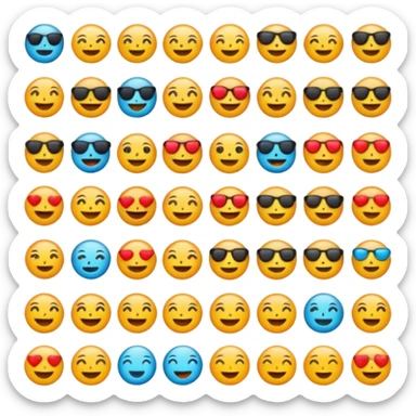 Announcement emojis sticker