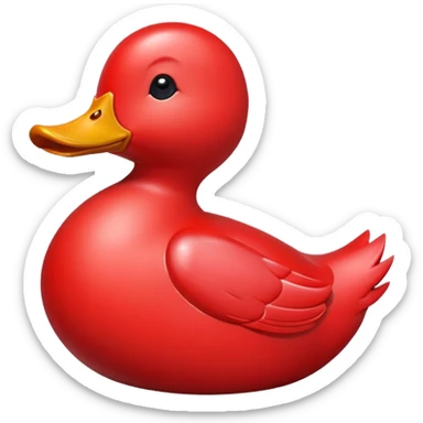 Love heart duck sticker