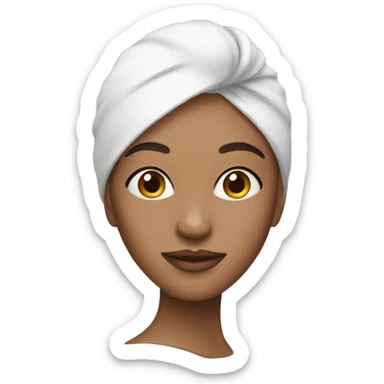 woman with an skincare mask sticker