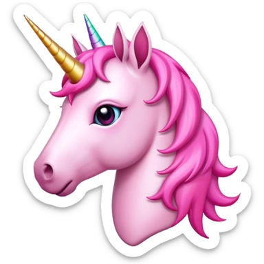 pink tech unicorn sticker