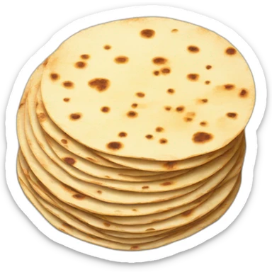 Small Stack of tortillas with some grill marks sticker