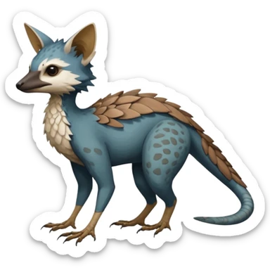 Modern Realistic Rare Fantasy Vernid-Trico-species by LiLaiRa full body sticker