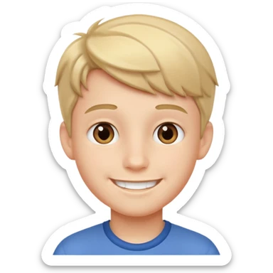 charming smile boy sticker