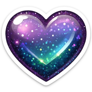 Glitter dark romance sticker