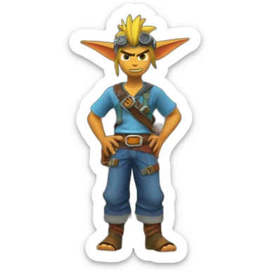Jak and daxter videogame sticker
