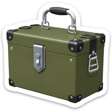 generate a very realistic closed weapon supply box sticker