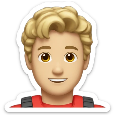 boy lifeguard, dark blond_hair, athletic build, hazel eyes sticker