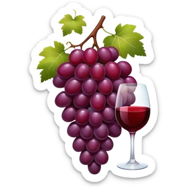 red grape with wine sticker