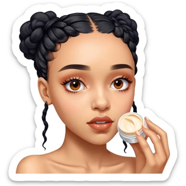 skin care cream application FKA Twigs sticker