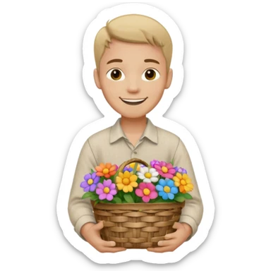 Cottagecore style man sticker