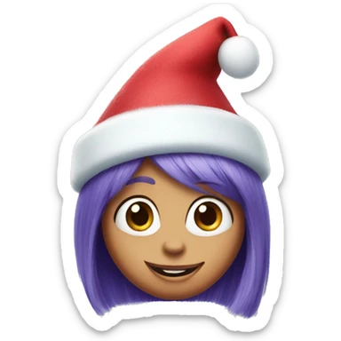 Sally from Monsters Inc. wearing Santa Hat sticker