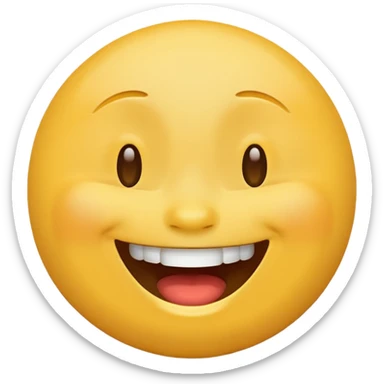 laughing face emoji, joyful expression sticker