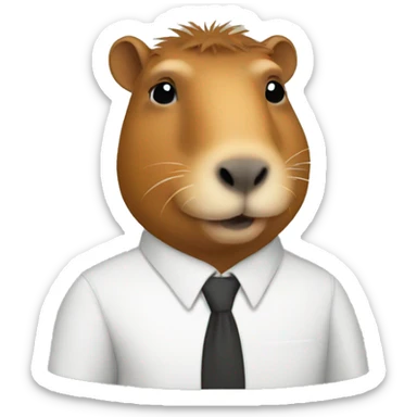 Capybara geography teacher sticker