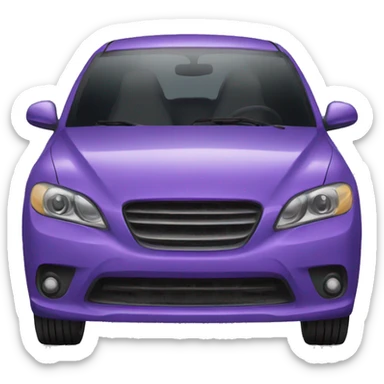 Purple car  sticker