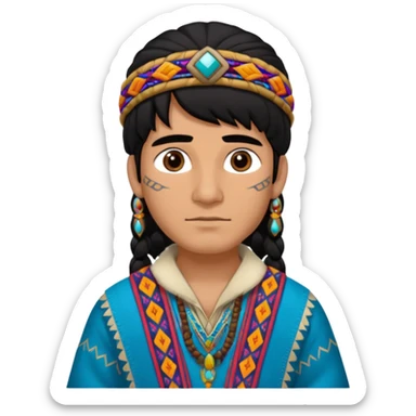 andean man with andean details sticker
