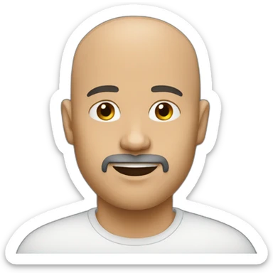 bald guy,-white-chin-goatee sticker
