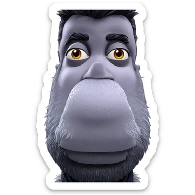 realistic portrait of bearded male sticker