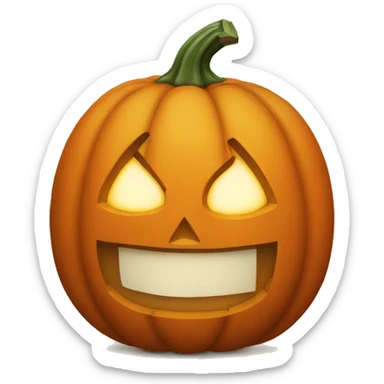 carved pumpkin sticker