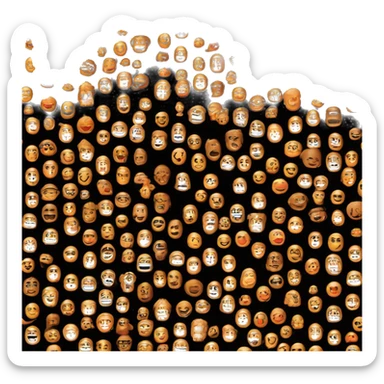 Un fond noir avec inscrit un « P » de couleur orange et un « H » de couleur blanche sticker