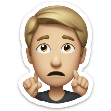 Smacking forehead sticker