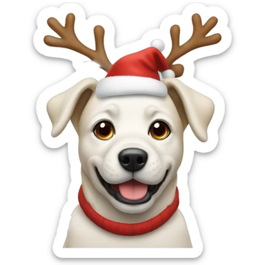 Christmas dog sticker