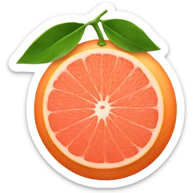 Grapefruit with leaves sticker