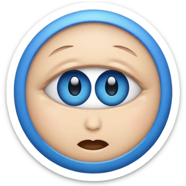 world emoji in eye emoji sticker
