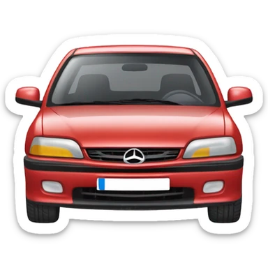 red car opel omega  sticker