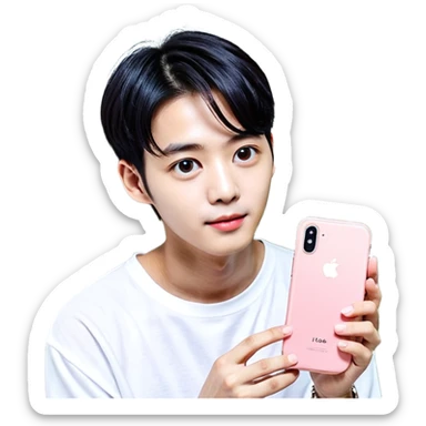 구성 참조 이미지는 아이섀도우이다. 구성 참조 이미지의 아이섀도우를 ios 이모지의 느낌으로 만들어줘. 스타일 참조이미지에 있는 이모지처럼 외관은 단순하고 명암도 단순하면서 부드럽게 넣어줘. 대비는 강하지않고 디테일을 잘 살려서 이모지느낌이 나도록 만들어줘. 아이섀도우는 구성참조이미지의 형태를 똑같이 따라하고. 재질은 투명한 플라스틱이야. 싱글섀도우는 브라운 컬러야. 싱글섀도우에는 별이 여러개가 모양으로 음각이 있고 그 밑에는 ETUDE라고 음각으로 적혀있어. sticker