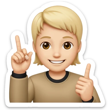 smile face with middle finger sticker