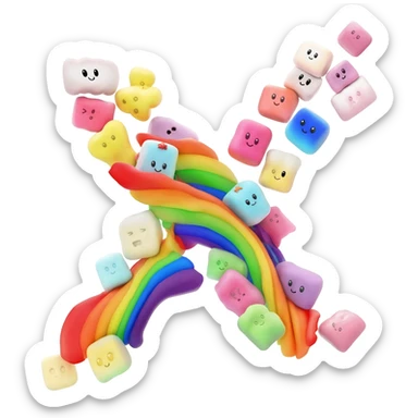 Fifty Milion Googelplex Infinite number of  Members Little Colorful Ranbow Marshmallows  Friends!! So Super Cute!! 6767676767!! CROSSOVER  INFINITE  MULTIVERSE UNIVERSE  ULTIMATE  CHAOS 1960S,1970S,1980S,90S,2000S,2010S,2020S DOODLAND  IN  KOREAN CHAOS!!!!!!!!!! sticker