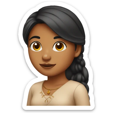 indian girl with tan skin sticker
