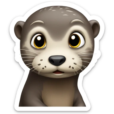 Confused otter ￼￼ sticker