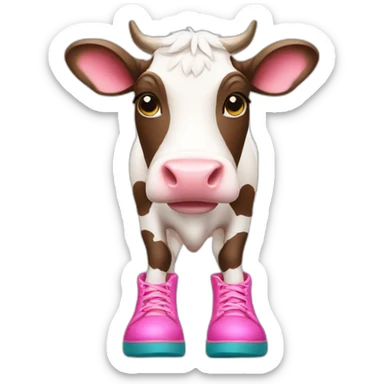 cow with Pink Shoes sticker