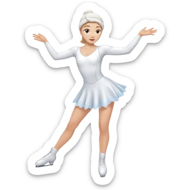 Ice skater twirling sticker