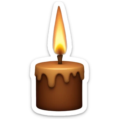 A brown candle  sticker