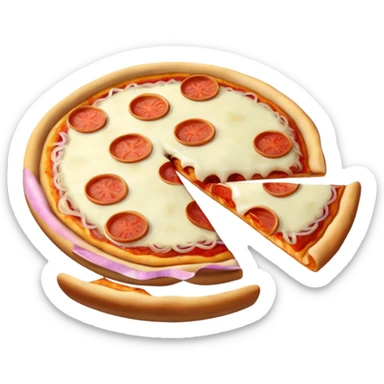 pizza with lots of onions sticker