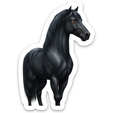 Horse black  sticker