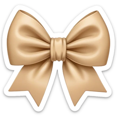 Beige bow sticker