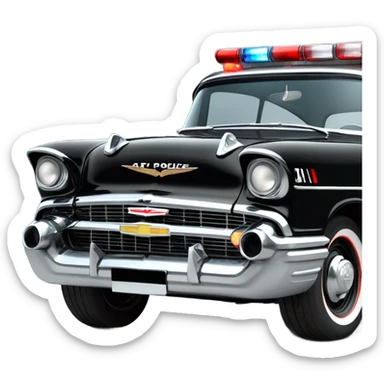 Satan’s 1957 Chevy police car sticker