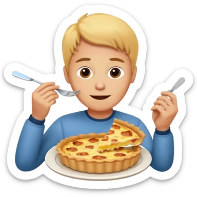 Eating quiche Lorraine sticker