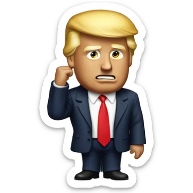 Donald trump shaking his head no  sticker