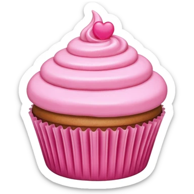 لمبرقيني Cupcake with pink icing sticker