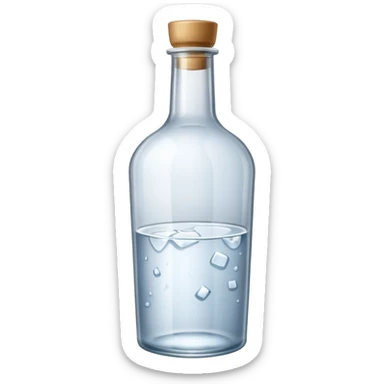 Bottle of vodka sticker