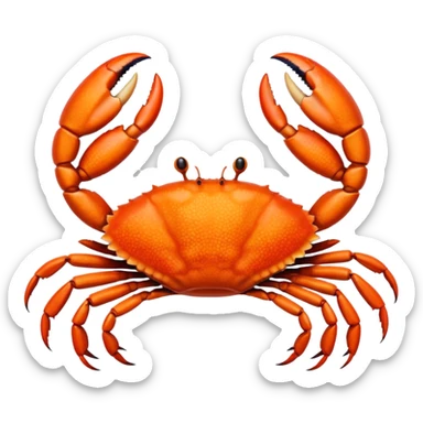 Crab hand sticker