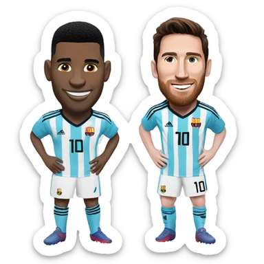 Cristiano and Messi sticker